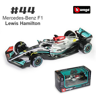 Bburago 1:43 2022 F1 Mercedes-AMG W13 W12 W10 #44 แฮมิลตัน #โมเดลหมวกกันน็อค 63 Russell Formula Racing Team Diecast Alloy ของเล่นสําหรับเด็ก