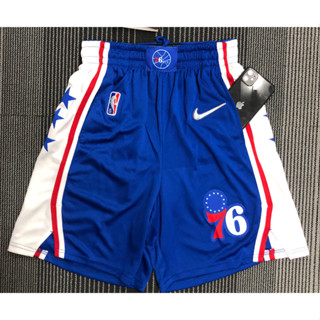 hot pressed 2022 nba Philadelphia 76ers blue basketball shorts