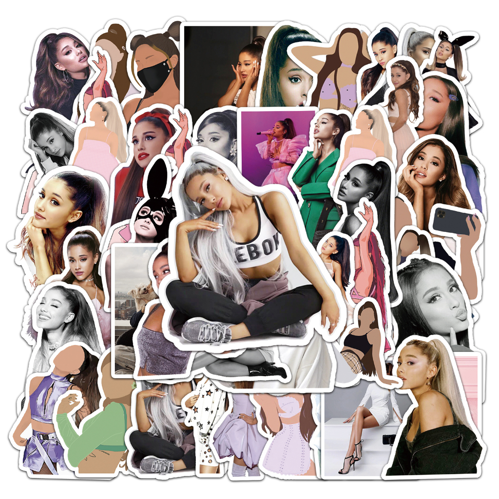 52 ชิ้นน่ารักความงาม Ariana Grande สติ๊กเกอร์กันน้ํา DIY สําหรับโทรศัพท์แล็ปท็อปรถสติกเกอร์ Creative Home Decal