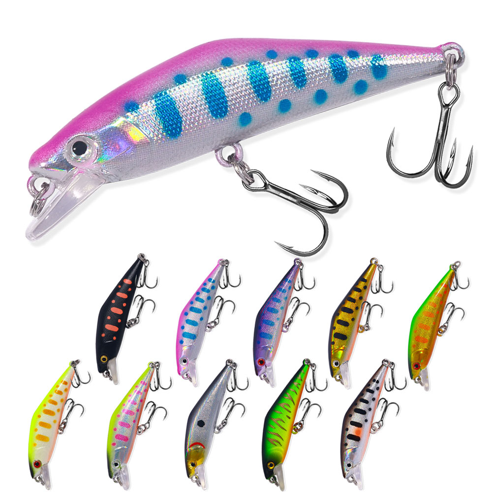 Hengjia 1PCS เลเซอร ์ Sinking Minnow 5.7cm/3.4g Wobblers ตกปลา Hard Lures ยาวหล ่ อประดิษฐ ์ Hard เหยื ่ อ Crankbait Bass Pike Perch อุปกรณ ์ ตกปลา