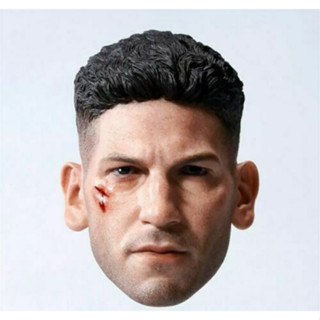 หัวแกะสลัก Jon Bernthal Punisher 1:6 สําหรับฟิกเกอร์ 12 นิ้ว