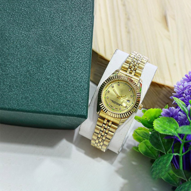 Rolex นาฬิกาข้อมือควอตซ์ สายแสตนเลสเรืองแสง สําหรับผู้ชาย