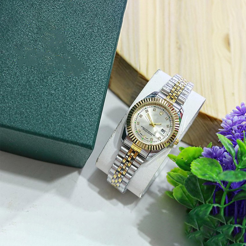 Rolex นาฬิกาข้อมือควอตซ์ สายแสตนเลสเรืองแสง สําหรับผู้ชาย