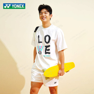 Yonex เสื้อยืดลําลอง ไมโครไฟเบอร์ 100% ทนทาน สําหรับผู้ชาย ผู้หญิง เหมาะกับการเล่นแบดมินตัน