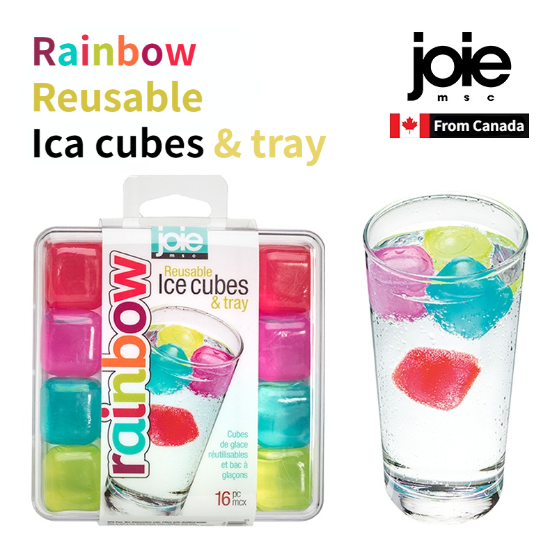 Joie ก้อนน้ําแข็งแบบใช้ซ้ําได้และถาดพร้อมเครื่องทําน้ําแข็งสําหรับวิสกี้และกาแฟพลาสติกเกรดอาหาร ก้อนน้ําแข็งแช่เย็นแบบใช้ซ้ําได้