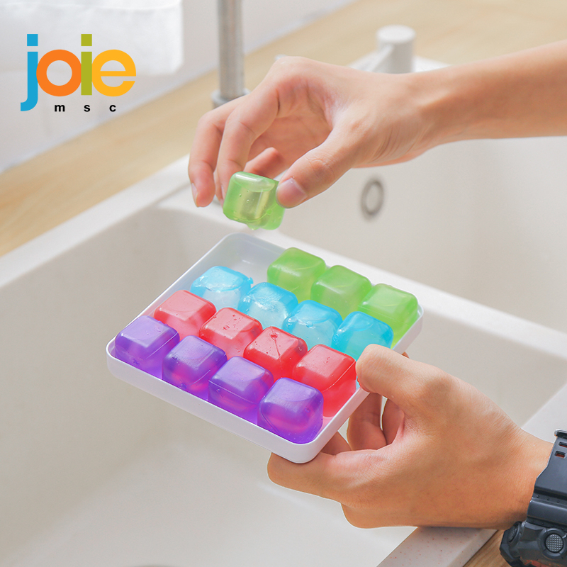 Joie ก้อนน้ําแข็งแบบใช้ซ้ําได้และถาดพร้อมเครื่องทําน้ําแข็งสําหรับวิสกี้และกาแฟพลาสติกเกรดอาหาร ก้อนน้ําแข็งแช่เย็นแบบใช้ซ้ําได้