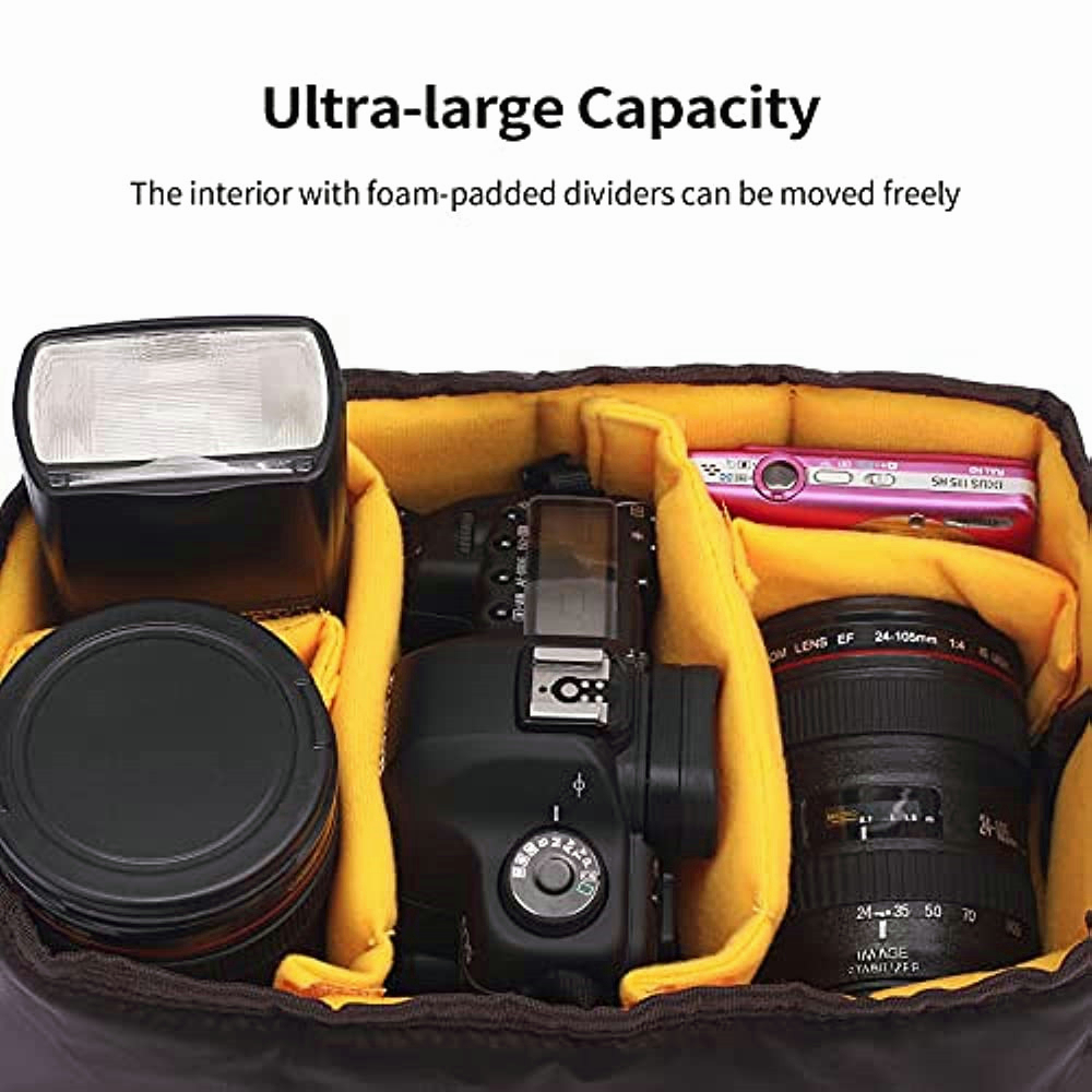 Wenzi กระเป๋าใส่กล้อง DSLR กันกระแทก ความจุสูง สําหรับทุกเพศ