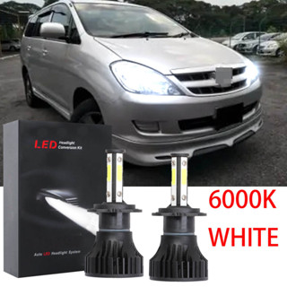 ชุดหลอดไฟหน้าฮาโลเจน LED 6000K แบบเปลี่ยน สําหรับ TOYOTA INNOVA 2005-2011 2006 2007 2008 2009 2010