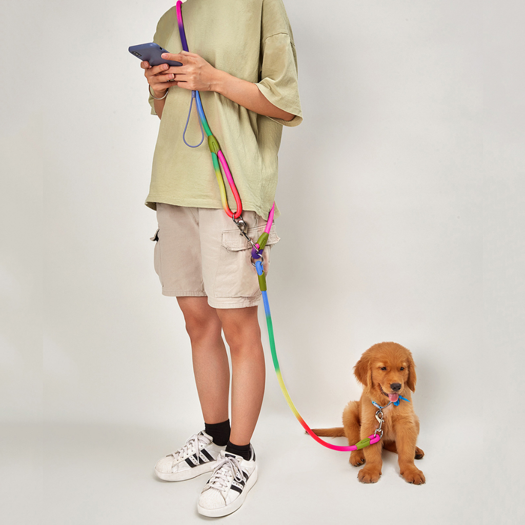 Benepaw สายจูงไนล่อนสะท้อนแสง ขนาดใหญ่ 7 สี ทนทาน สําหรับฝึกสุนัข