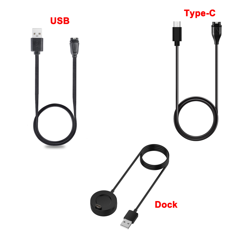 สายชาร์จ Usb สําหรับ Garmin Vivoactive 3 4 4s 5 6 Active 5 instinct 2 2S 2X 3 E Fenix 6 6X 6S 7 7x 7s 8 E 5 5x Venu sq 2 Venu 2 2S 3 3S 4 forerunner 255 265 935 945 955 965 165 245 645 570 970 70 170 745 55 158 Approach S50 watch Type C