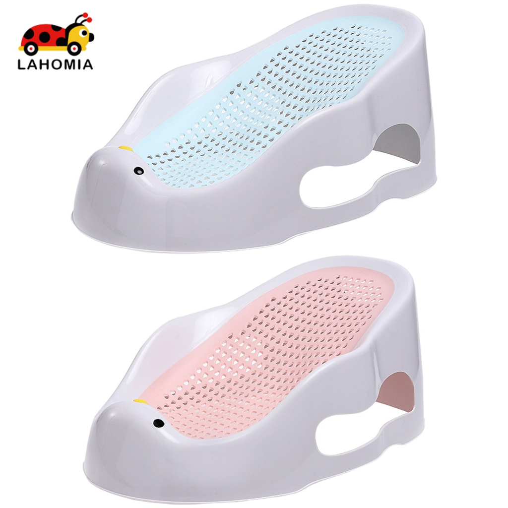 Lahomia เสื่อรองนั่งอาบน้ํา แบบพกพา สําหรับเด็ก 0-6 เดือน