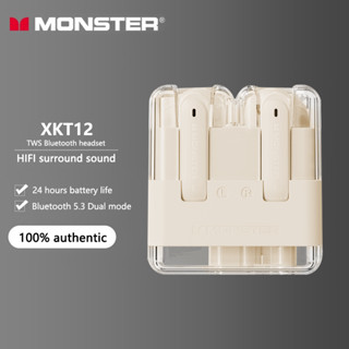 Monster XKT12 หูฟังบลูทูธไร้สาย HIFI HD ลดเสียงรบกวน กันน้ํา