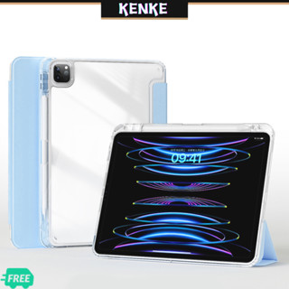 Kenke for เคสอะคริลิคใส HD พร้อมช่องใส่ดินสอ สําหรับ iPad 2022 M2 Pro 11 air 4 air 5 2021 2020 mini6 iPad 10th generation iPad 10.2 7 8 9 th