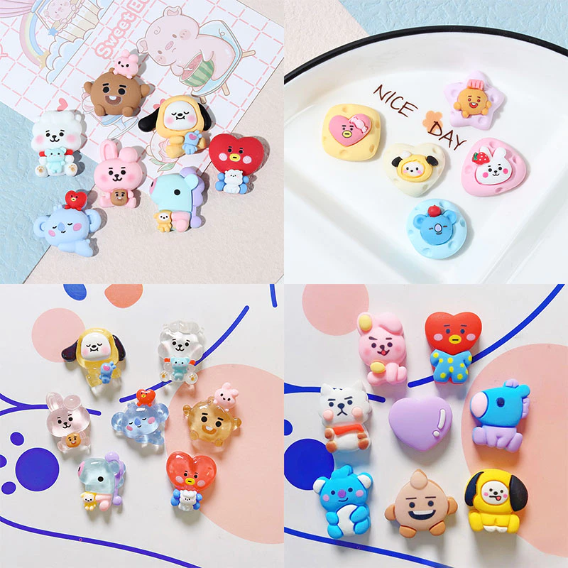 1 ชุด การ์ตูนกระต่ายน่ารัก DIY ครีม เคสโทรศัพท์ เรซิน อุปกรณ์เครื่องเขียน แฮนด์เมด