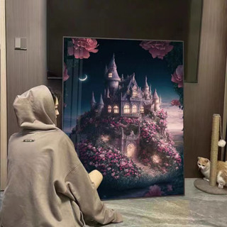 Nong Yang-30*40cm-Harry Potter-ปราสาทฮอกวอตส์-ภาพวาดสีน้ำมันดิจิทัล-ภาพวาดสีน้ำมันแขวนผนัง-ภาพวาดสีน้ำมันดิจิทัลตามความต้องการ-ภาพวาดสีน้ำมันดิจิทัลนอนหลับ-ภาพวาดสีน้ำมันดิจิทัล-การถ่ายภาพทิวทัศน์ภาพวาดสีน้ำมันภาพวาดสีน้ำมันดิจิทัล