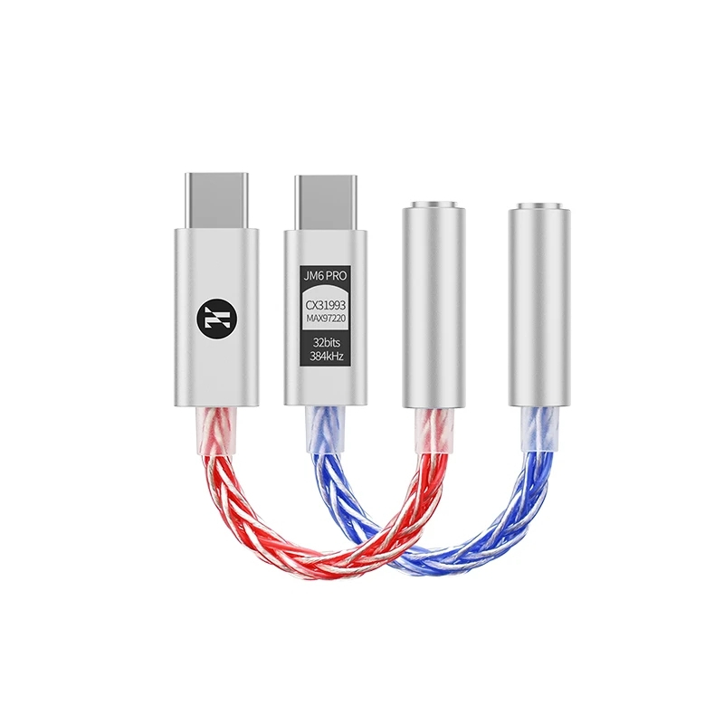 Jcally JM6 Pro ชุดหูฟังดิจิทัล Type-C เป็น 3.5 มม. CX31993 Hifi DAC แบบพกพา USB