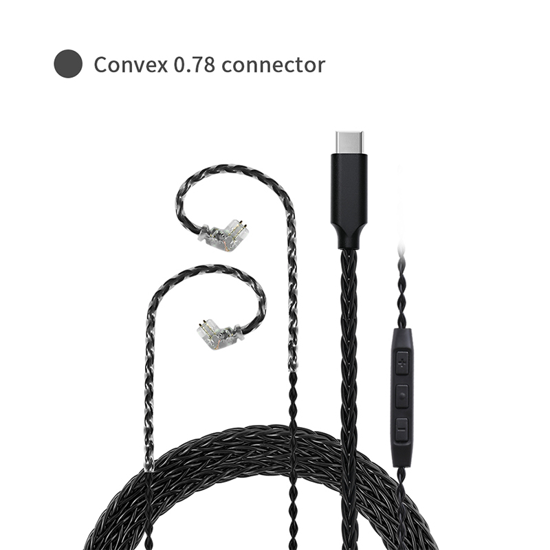 Jcally สายเคเบิลอัพเกรดหูฟัง TC08 PRO TC08 ชุบเงิน TYPE-C พร้อมไมโครโฟน MMCX 2Pin 0.75 0.78 QDC สําหรับ KZ KBEAR TRN 7HZ TFZ