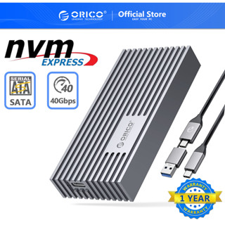 Orico NVMe SSD Enclosure 40Gbps M.2 เป็นอะแดปเตอร์ USB-C สําหรับ NVMe M-Key 4TB SSD 2280, เคส SSD ภายนอก M2, เข้ากันได้กับ Thunderbolt 3/4 USB3.2/3.1/3.0/Type C