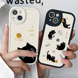 เคสโทรศัพท์หนัง ซิลิโคนนิ่ม กันรอยเลนส์กล้อง ลายการ์ตูนแมว สําหรับ Samsung S20 S21 FE S22 Plus S23 Ultra A23 A32 A52 A53 5G | Xmd 172