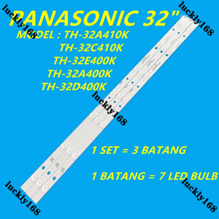 ใหม่ หลอดไฟ LED TV TH-32A410K TH-32C410K TH-32E400K TH-32A400K TH-32D400K PANASONIC 32 นิ้ว TH-32A410 3 ชิ้น ต่อชุด