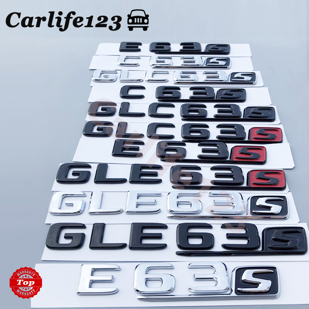 Mercedes-Benz C63S E63S GLE63S GLC63S AMG โลโก้ด้านหลังป้ายสัญลักษณ์ป้ายสติกเกอร์ป้าย