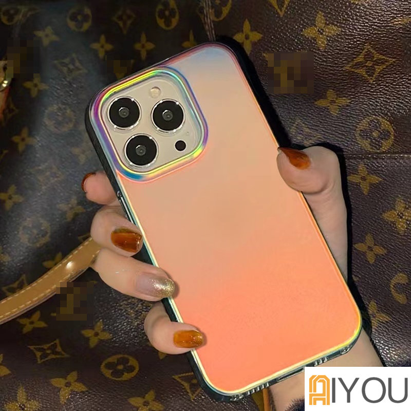 เคสโทรศัพท์มือถือ ลายเลเซอร์ออโรร่า สําหรับ Iphone 16 15 14 Pro Max 13 Pro Max 11 12 Pro Max X Xs 7 8 Plus Se 2020 11 Pro Max