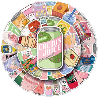 50 ชิ้นตลก น่ารัก ดื่มสติกเกอร์กันน้ํา ทําเอง สําหรับแล็ปท็อป/โทรศัพท์/หมวกกันน็อค/รถ/กีตาร์สร้างสรรค์รูปลอก