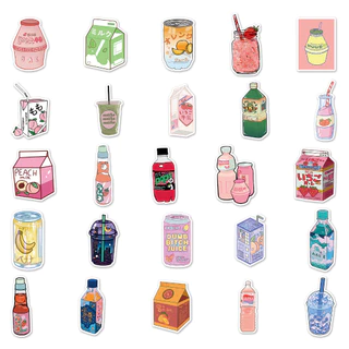 50 ชิ้นตลก น่ารัก ดื่มสติกเกอร์กันน้ํา ทําเอง สําหรับแล็ปท็อป/โทรศัพท์/หมวกกันน็อค/รถ/กีตาร์สร้างสรรค์รูปลอก