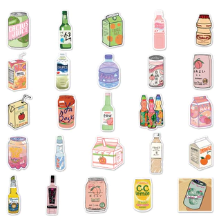 50 ชิ้นตลก น่ารัก ดื่มสติกเกอร์กันน้ํา ทําเอง สําหรับแล็ปท็อป/โทรศัพท์/หมวกกันน็อค/รถ/กีตาร์สร้างสรรค์รูปลอก