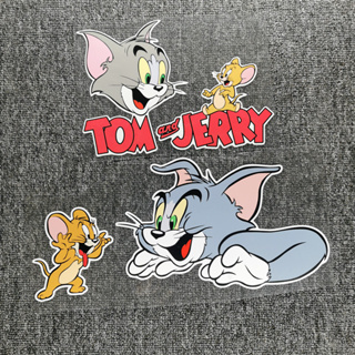 สติกเกอร์ ลายการ์ตูน Tom and Jerry น่ารัก สําหรับตกแต่งรถยนต์ แล็ปท็อป แท็บเล็ต