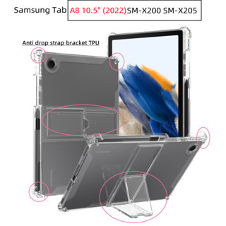 Samsung Galaxy Tab A8 10.5" (2022) SM-X200 SM-X205 Bumper Armor Shockproof Transparent Stand Holder Cover