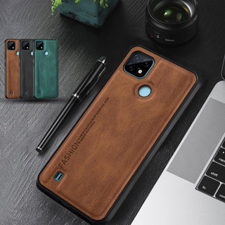 เคสโทรศัพท์หนัง TPU แบบนิ่ม กันกระแทก หรูหรา สําหรับ Realme C21Y C25Y