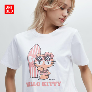 Uniqlo เสื้อยืดแขนสั้น พิมพ์ลาย (UT) SANRIO สําหรับผู้หญิง (Sanliou) 456924 Uniqlo