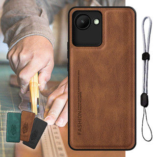 เคสหนังหรูหรา พร้อมเชือกปรับได้ สําหรับ Realme C30 C30s Narzo 50i Prime