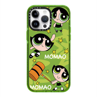 Original glitter CASE.TIFY Cute Phone Case for iphone 14 14pro 14promax 11 12 12ProMax 13promax 13 case High-end shockproof hard case Cartoon owerpuff Girls pattern Official New Design Luxury Style Green