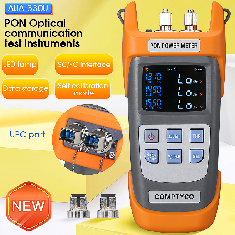 PON Optical power meter Comptyco AUA-330U เครื่องวัดพลังงานออปติคอล แบบมือถือ PON ตรวจจับเครือข่าย ท