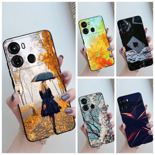 สําหรับ ITEL P40 เคสโทรศัพท์ ใหม่ ทันสมัย สีดํา กันชน ซิลิโคนนุ่ม เคสกันกระแทก