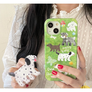 เคสโทรศัพท์มือถือ TPU นิ่ม แบบใส ลายภาพวาดสีน้ํามัน รูปสุนัข สําหรับ iPhone14 13promaxq 12 11pro xr xs 8p