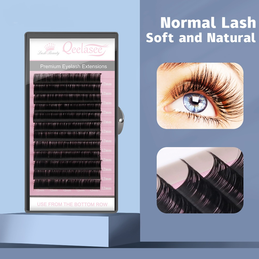 Qeelasee ขนตาปลอม ขนมิงค์ 0.07 มม. แบบมืออาชีพ ต่อขนตา สําหรับแต่งหน้า เส้นกลม ขนตา - รูปที่ 3