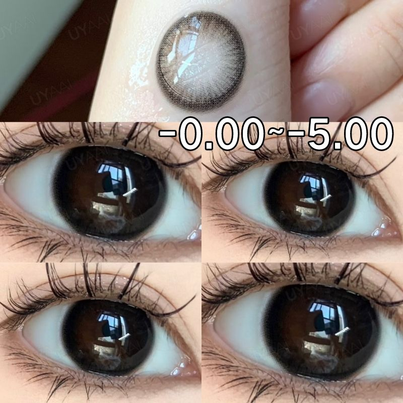UYAAI x FRESHLADY คอนแทคเลนส์ ดวงตาสีดําธรรมชาติ 14.2 มม. 2 ชิ้น ต่อคู่