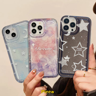 เคสโทรศัพท์มือถือแบบนิ่ม TPU ใส กันกระแทก ลายดวงจันทร์ ดาว ไล่โทนสี สําหรับ Xiaomi Redmi A1 10A 9T 10 9A 9C NFC Redmi Note 10 10s 9 11 11s Note9 Note10 Note10s Note11