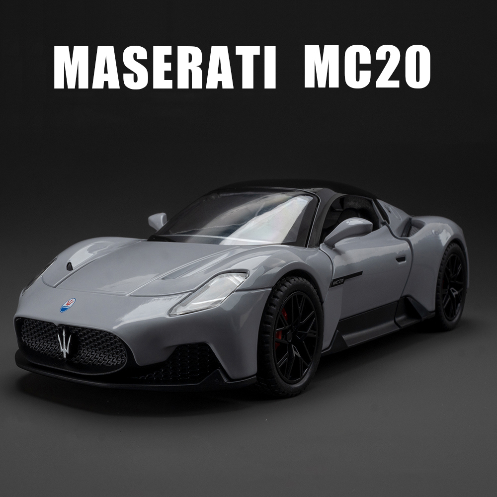 รถเหล็ก สเกล 1:22 Maserati MC20 อัลลอย พร้อมเสียง และไฟ ของเล่นสําหรับเด็ก