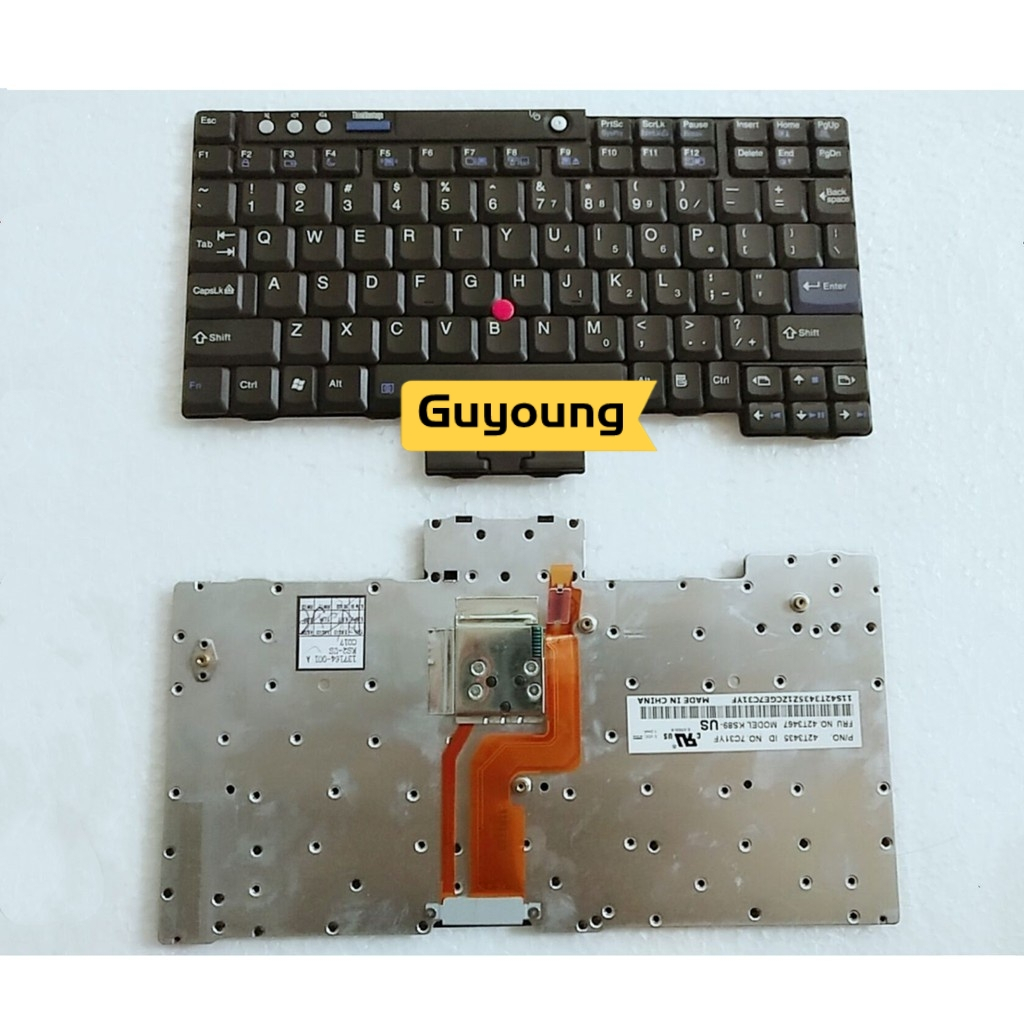 คีย์บอร์ด YJX สำหรับ IBM Lenovo Thinkpad X60 X60s X61 X61s 39T7234 39T7265 KS89-US KYX6A