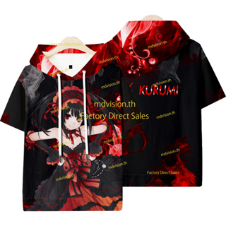 ใหม่ เสื้อกันหนาว เสื้อแจ็กเก็ต เสื้อฮู้ดดี้ แขนยาว พิมพ์ลายอนิเมะ DATE A LIVE Tokisaki Kurumi 3D ทรงหลวม สําหรับผู้ชาย ผู้หญิง