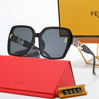 Fendi ใหม่ แว่นตากันแดด ทรงสี่เหลี่ยม สีดํา ไฮเอนด์ สไตล์วินเทจ คลาสสิก แฟชั่นสําหรับผู้หญิง 3455 2023