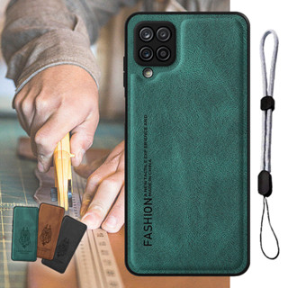 เคสหนัง หรูหรา พร้อมเชือกปรับได้ สําหรับ Samsung A12