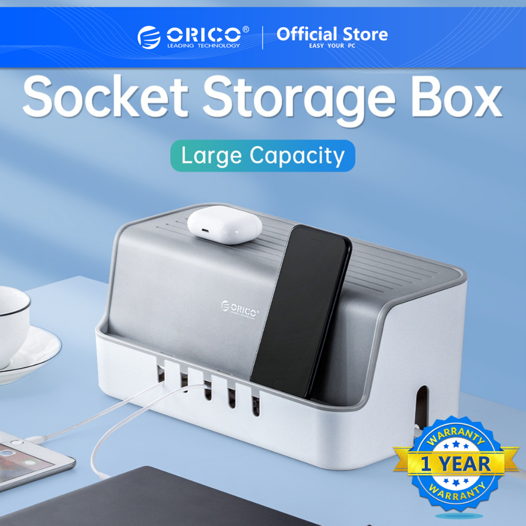 Orico กล่องเก็บสายไฟสายต่อกล่องซ็อกเก็ตสายเคเบิลคอมพิวเตอร์เรียงลําดับกล่องแยกชั้นวางโทรศัพท์มือถือช