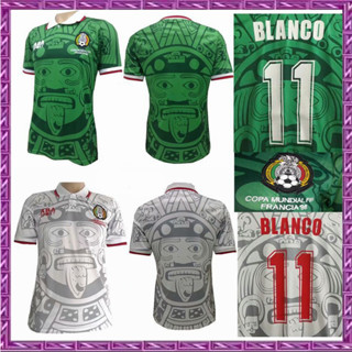 Gaopin 1998 เสื้อยืด ลายทีมชาติฟุตบอล World Cup Mexico Home and Away สไตล์เรโทร