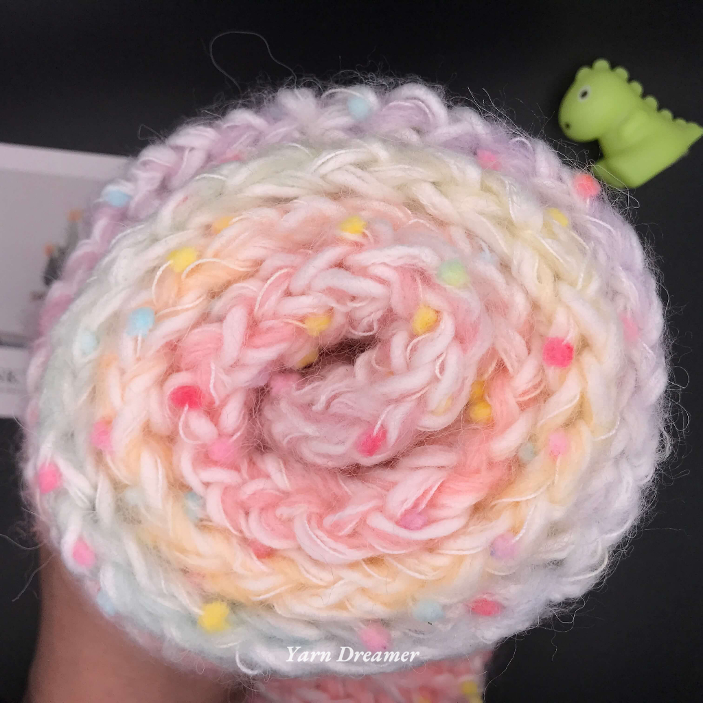 เส้นด้ายขนแกะโมแฮร์สีไล่ระดับสีรุ้งสำหรับถักไหมพรม / เส้นด้ายโครเชต์ DIY / เส้นด้ายผสม / เส้นด้ายฝ้าย / เส้นด้ายทำด้วยผ้าขนสัตว์