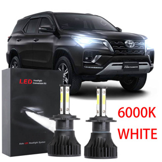 ชุดหลอดไฟหน้าฮาโลเจน LED 6000K แบบเปลี่ยน สําหรับ Toyota Fortuner 2016-2021 2017 2018 2019 2020